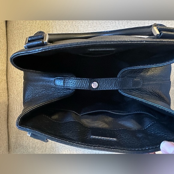 Brooks Brothers Black Genuine Leather Satchel Style Purse Shoulder Bag - Picture 5 of 14